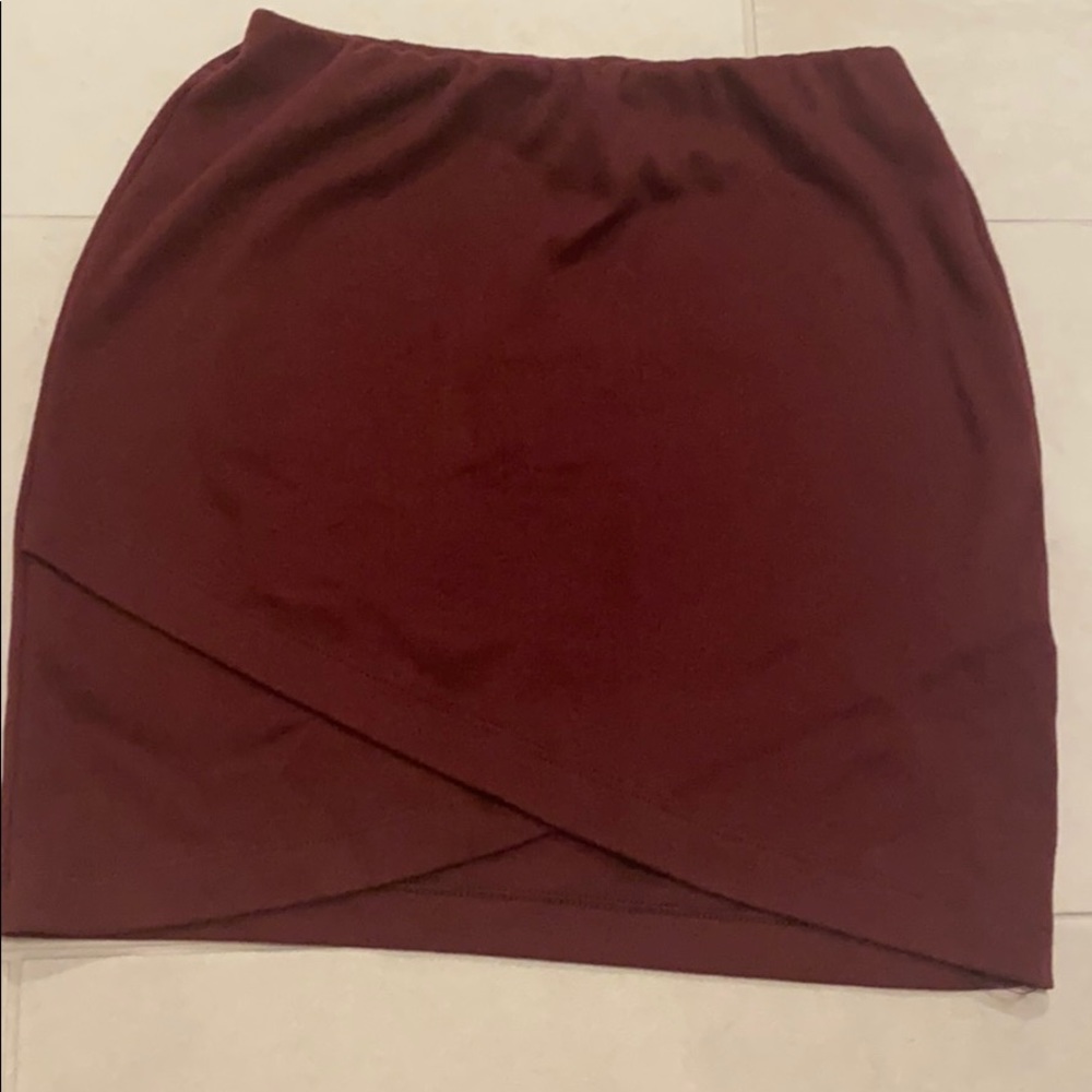 Burgundy skirt